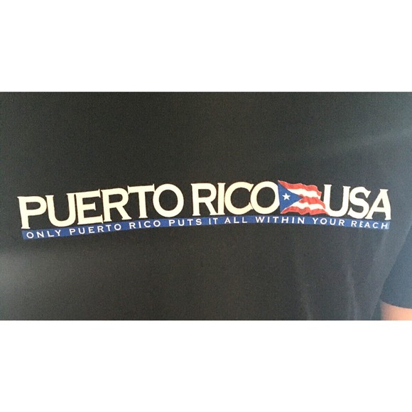 PUERTO RICO T Shirt Adult Large Black Puts It All WithIn Your Reach Vacation - Picture 2 of 7